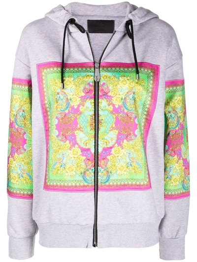 Philipp Plein New Baroque Printed Hoodie In Grey