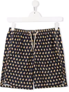 Mc2 Saint Barth Teen Jeanlig Ducky-print Swim Shorts In Blue