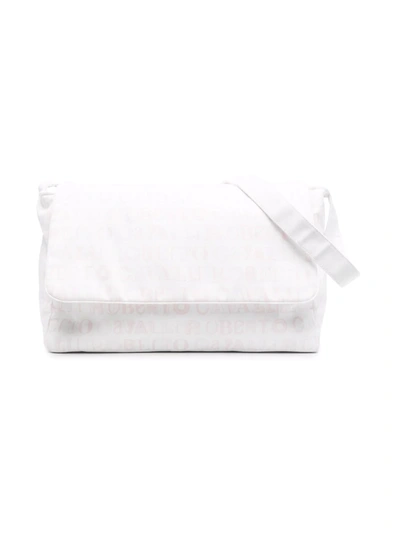 Roberto Cavalli Junior Logo-print Baby Changing Bag In White
