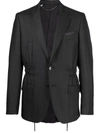 Billionaire Single-breasted Fitted Blazer In Grey