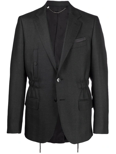 Billionaire Single-breasted Fitted Blazer In Grey