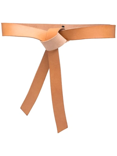 Forte Forte Knot-detail Leather Belt In Brown