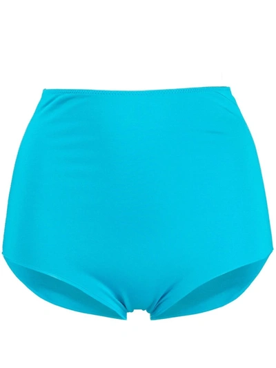 Forte Forte High-waisted Bikini Bottoms In Blue