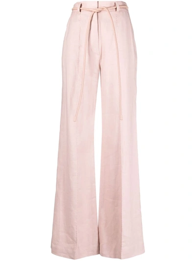 Zimmermann Luminous Wide-leg Trousers In Pink