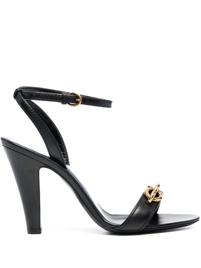 Saint Laurent Le Maillon 95mm Sandals In Black