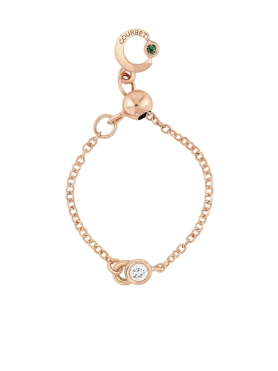 Courbet 18kt Recycled Rose Gold Laboratory-grown Diamond Co Adjustable Chain Ring In Pink