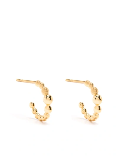 Missoma Beaded Mini Hoop Earrings In Gold