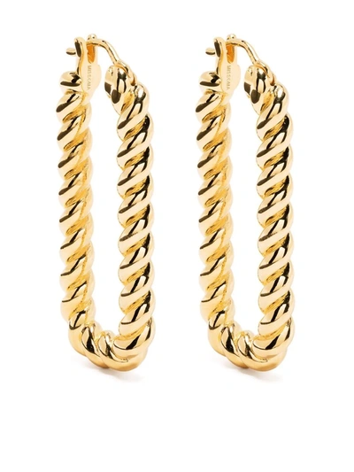 Missoma Tidal' 18k Gold-plated Ovate Hoop Earrings In Metallic