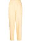 Ganni Software Straight-leg Tracksuit Bottoms In Gelb