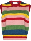 MOLLY GODDARD BLAIR STRIPED WOOL KNITTED VEST