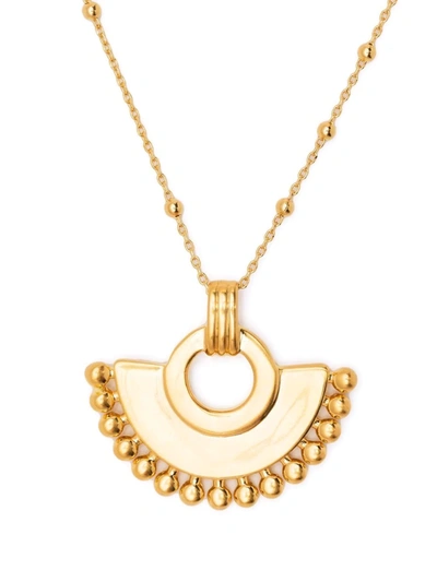 Missoma Zenya Fan 18ct Yellow Gold-plated Vermeil Sterling-silver Pendant Necklace In Metallic