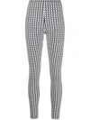 Valentino Printed Stretch-jersey Leggings In Black