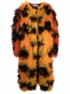 Walter Van Beirendonck Leopard Faux-fur Coat In Orange