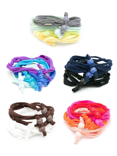 Amir Slama Elastic Hair Band Set In Multicolour