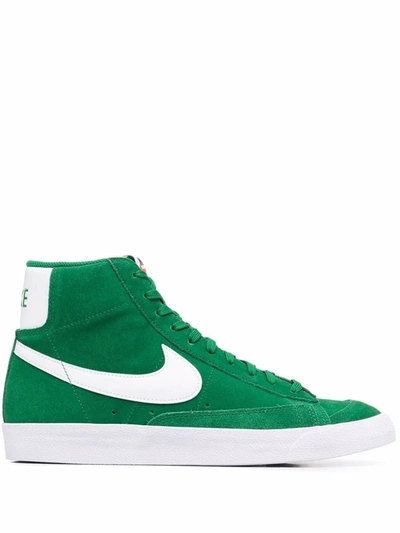 Nike Men's Blazer Mid 77 Casual Trainers From Finish Line In Pine Green/white/pine Green