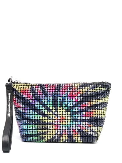 Alexander Wang Heiress Crystal-embellished Clutch In Pink