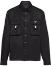 Prada Pockets-detail Re-nylon Shirt In Rosso
