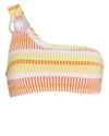 SOLID & STRIPED THE DESI STRIPED ONE-SHOULDER BIKINI TOP,060090253793