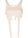 Heliot Emil Cropped Multi-panelled Vest Top In 中性色