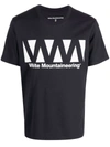 White Mountaineering Logo-print Cotton T-shirt In Dark Blue