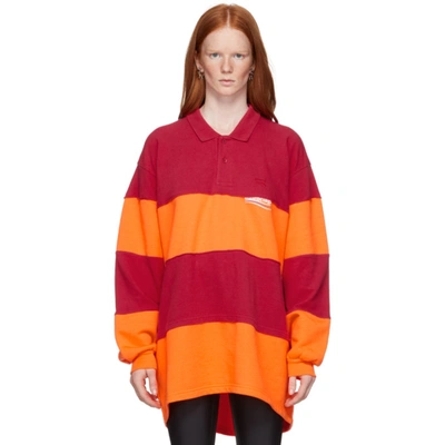 Balenciaga Oversized Paneled Cotton-piqué And Jersey Polo Shirt In Multicolor