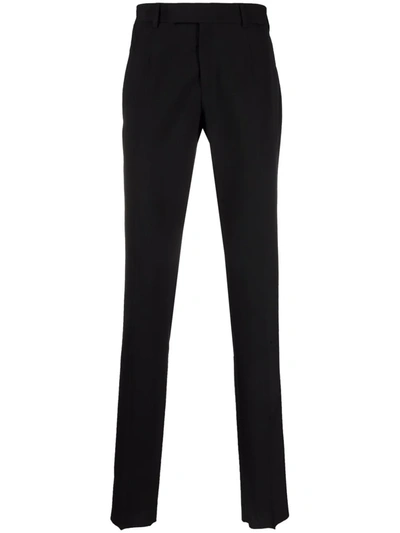 Versace Tailored Wool Trousers In Black