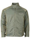 Fear Of God Logo Print Iridescent Twill Jacket In Green