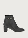 Ferragamo Women's Ghila High Block Heel Booties In Black