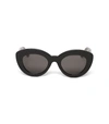 LOEWE Butterfly Anagram Fitted Sunglasses Shiny Black