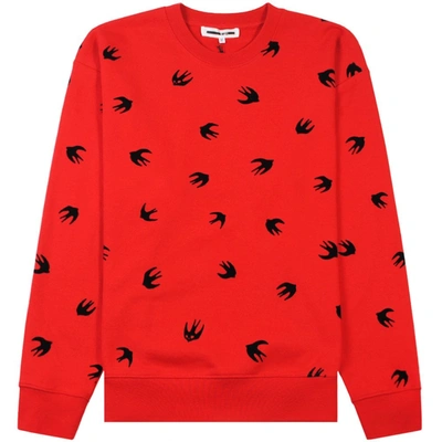 Mcq By Alexander Mcqueen Mulitple Bird Logo Sweatshirt Red Colour Red ModeSens