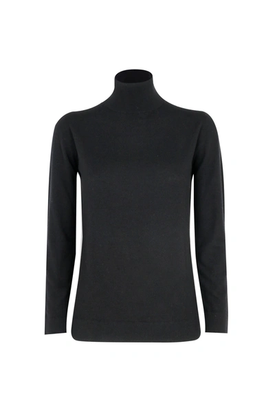 Agnona Eternals Cashmere Turtleneck Sweater With Tubular Finishing In Black