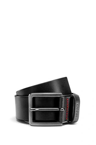 Hugo Boss Gionio Leather Casual Belt Black