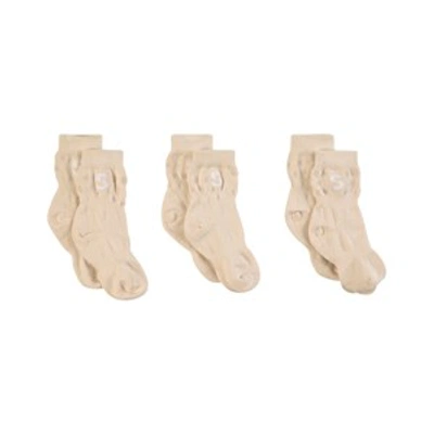 Stuckies ® 3-pack Shell Socks In Cream