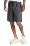 Adidas Originals Adidas Men's Train Essentials Classic-fit Aeroready 3-stripes 10" Training Shorts In Dark Grey Heather/black