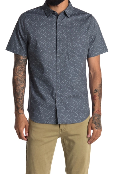 Abound Mini Print Regular Fit Shirt In Grey Grisaille Hash Marks