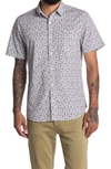 Abound Mini Print Regular Fit Shirt In White-grey Grid Prt