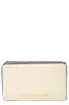 Marc Jacobs Topstitched Compact Zip Wallet In Marshmallow