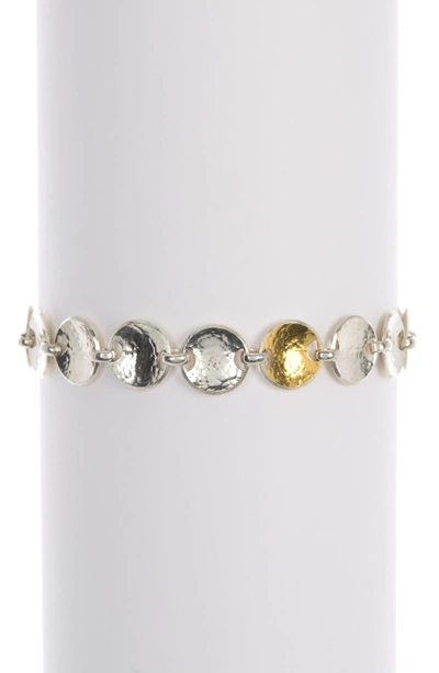 Gurhan Hourglass Coin Bracelet In Silver