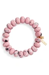 Lele Sadoughi Jelly Bean Bracelet In Raspberry Sherbet