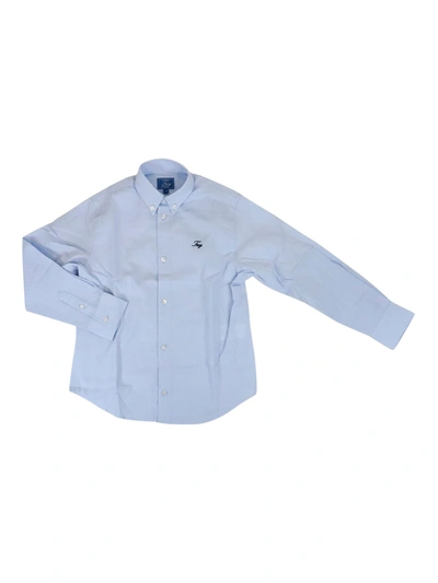 Fay Kids' Blue Cotton Shirt