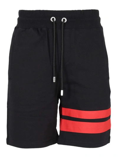 Gcds Stripe Detailed Track Shorts In Black