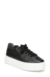 Sam Edelman Women's Pippy Lace Up Sneakers Women's Shoes In Black Leather
