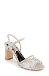 Badgley Mischka Hey Crystal Embellished Sandal In Silver/fab
