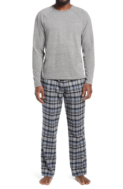 Ugg ® Steiner Pajamas In Blue Plaid / Grey Heather