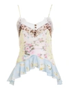 BLUMARINE LEO FLORAL PRINT TOP WITH LACE
