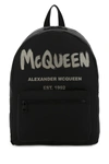 Alexander Mcqueen Black Graffiti Metropolitan Printed Backpack