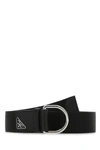Prada Triangle-logo Woven Belt