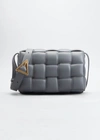 Bottega Veneta Cassette Medium Padded Intrecciato Leather Shoulder Bag In Thunder