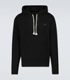 Acne Studios Mens Black Fennis Branded Cotton-jersey Hoody M In Black