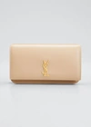 Saint Laurent Ysl Monogram Phone Holder Shoulder Bag In Dark Beige